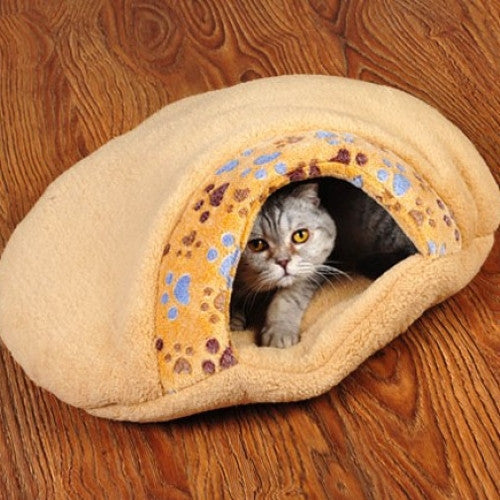 Cat Bed Soft Coral Fleece Sleeping Bag