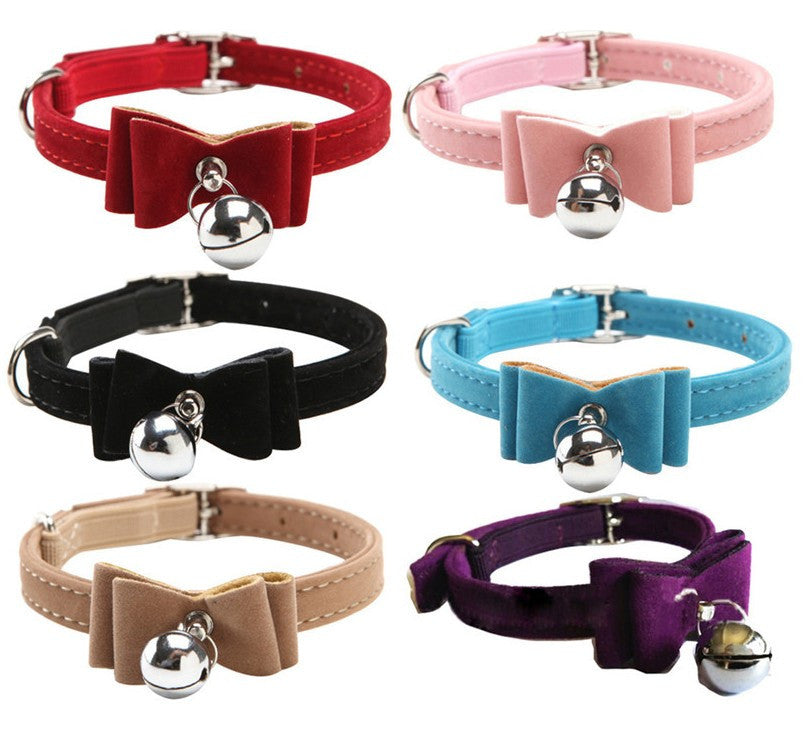 Safety Elastic Bowtie Bell Pet Collar