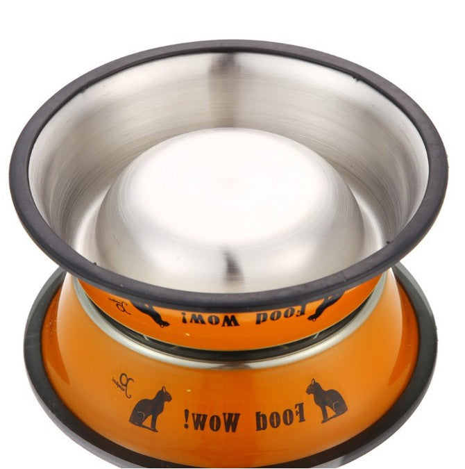 Stainless Steel Round Cat Feeding Bowl