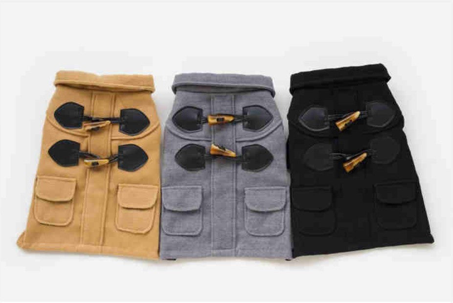 Trench Coat Winter Pet Woolen Jacket